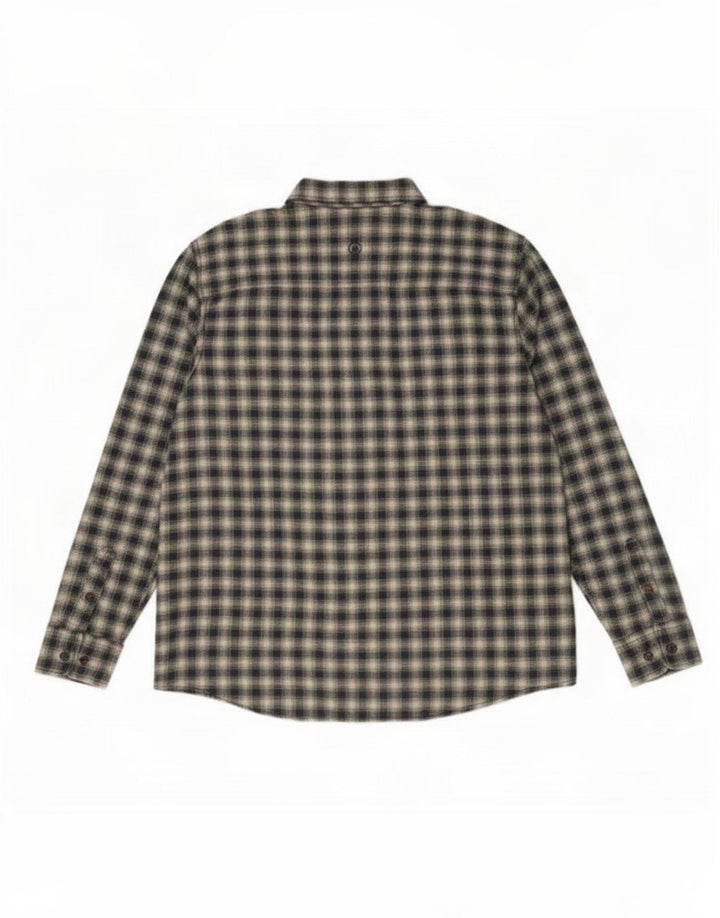 Camisa masculina de flanela de ajuste regular Fat Face XL algodão xadrez verde