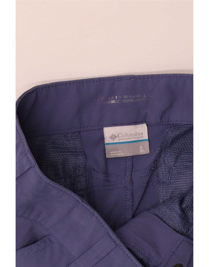 Shorts cargo feminino Columbia US 6 médio W30 azul marinho nylon