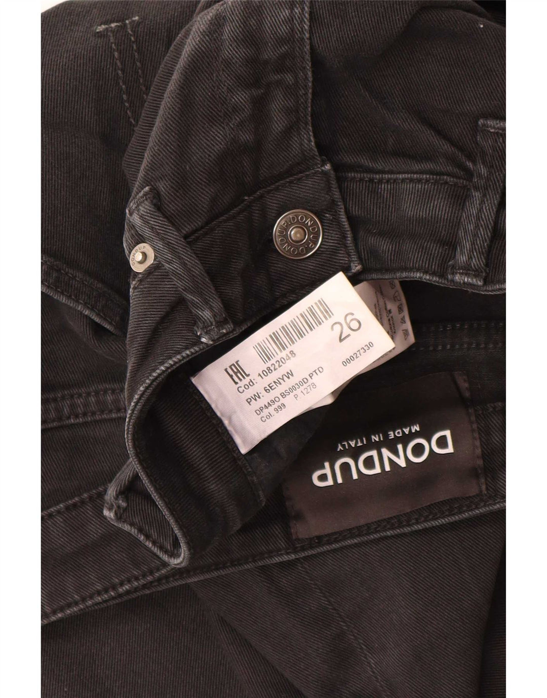 Dondup feminino bootcut jeans W26 L26 algodão preto
