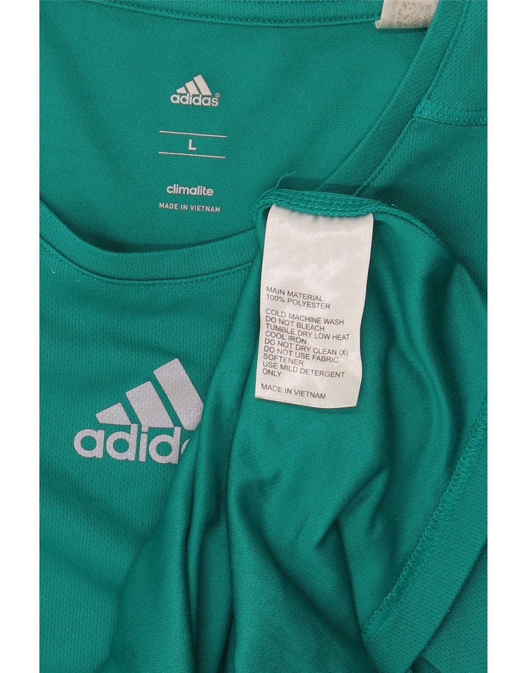 Camiseta masculina Adidas Climalite Top grande poliéster turquesa