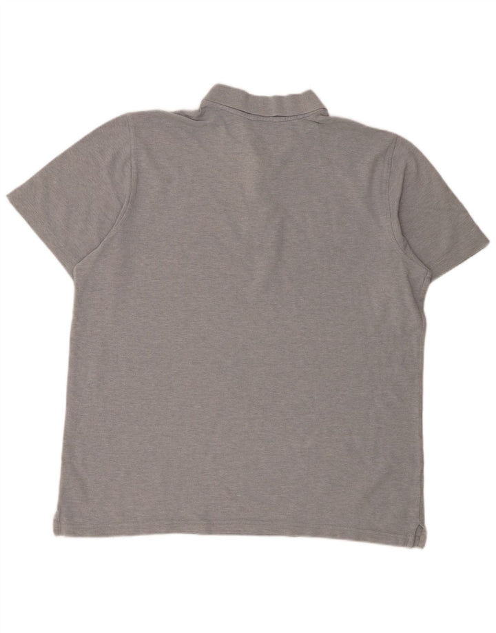 Camisa polo masculina Reebok XL cinza manchado de algodão