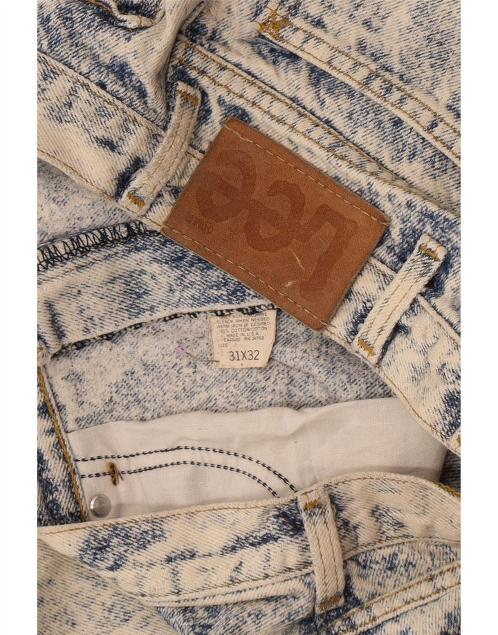 Lee Mens Straight Jeans W31 L32 Azul Algodão