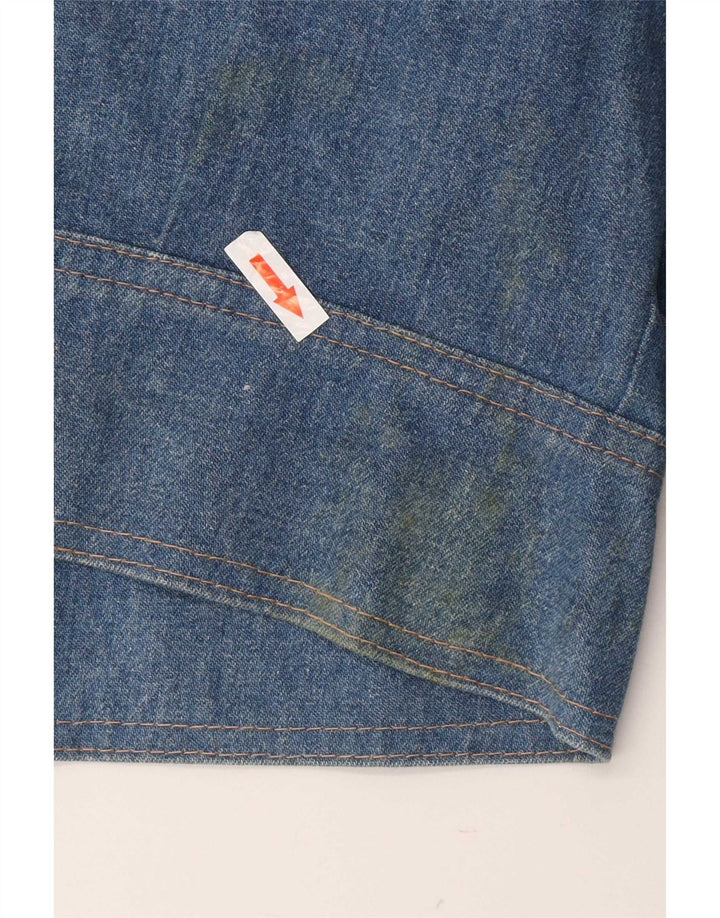 Jaqueta jeans feminina vintage UK 14 grande azul