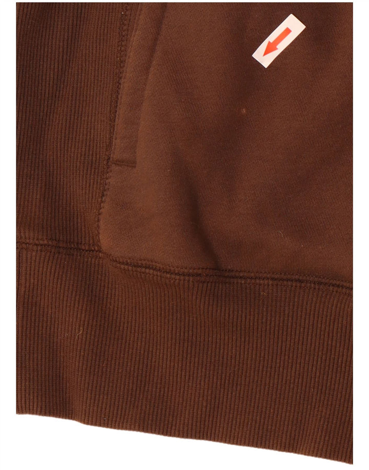 Nike Mens Tracksuit Top Jacket UK 38/40 Médio Marrom Algodão