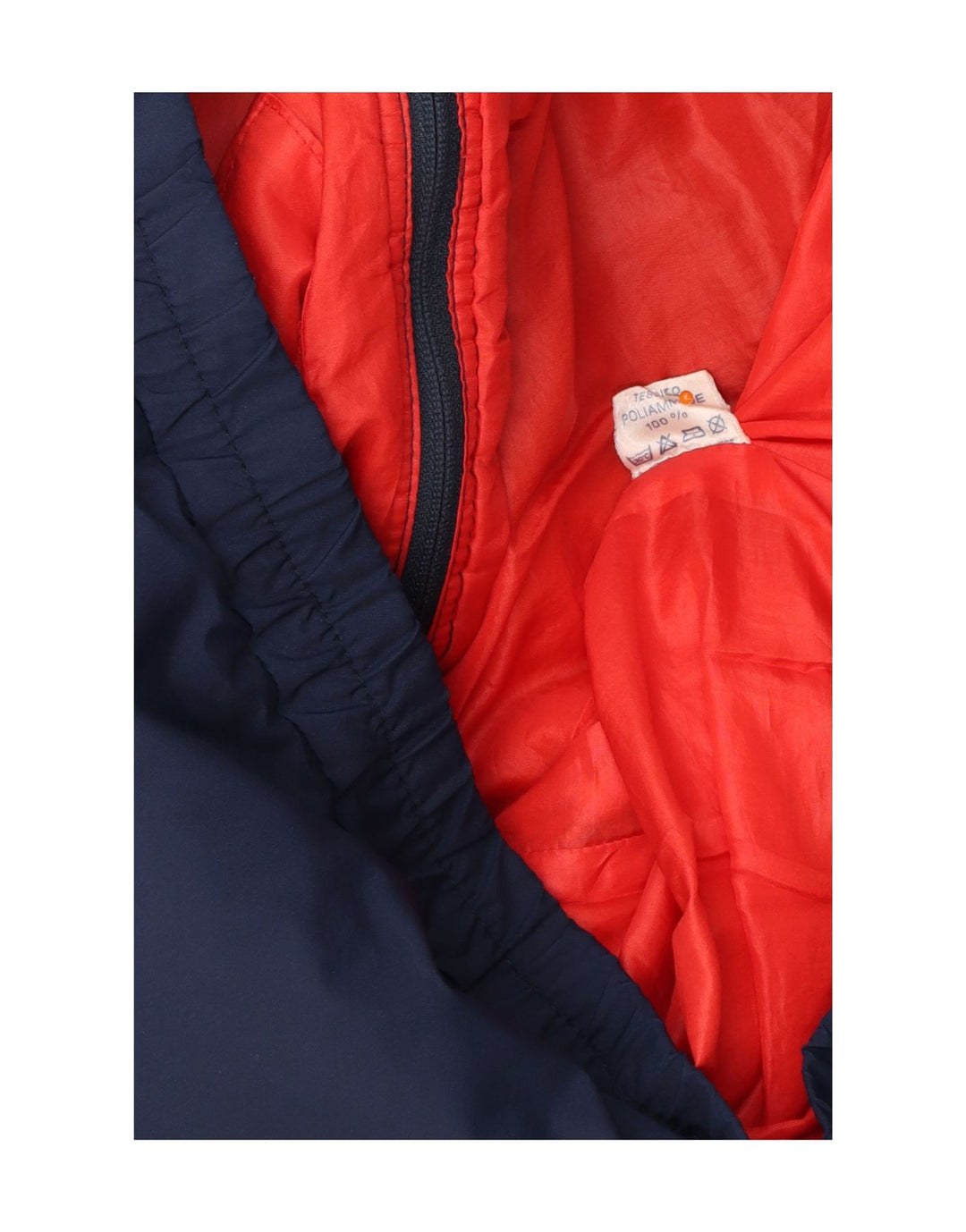 Jaqueta acolchoada masculina VINTAGE UK 38 médio azul marinho colorblock poliamida