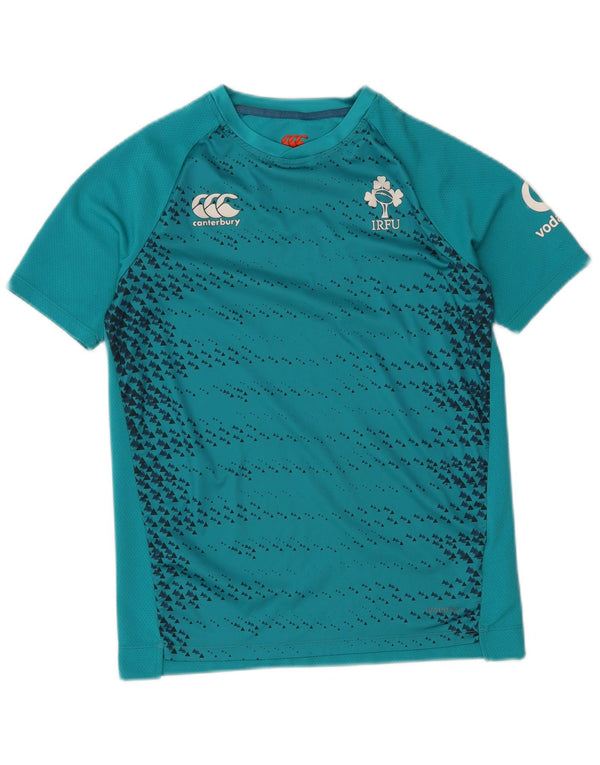 Camiseta Canterbury Boys IRFU Graphic Top 13-14 anos Azul Geométrico