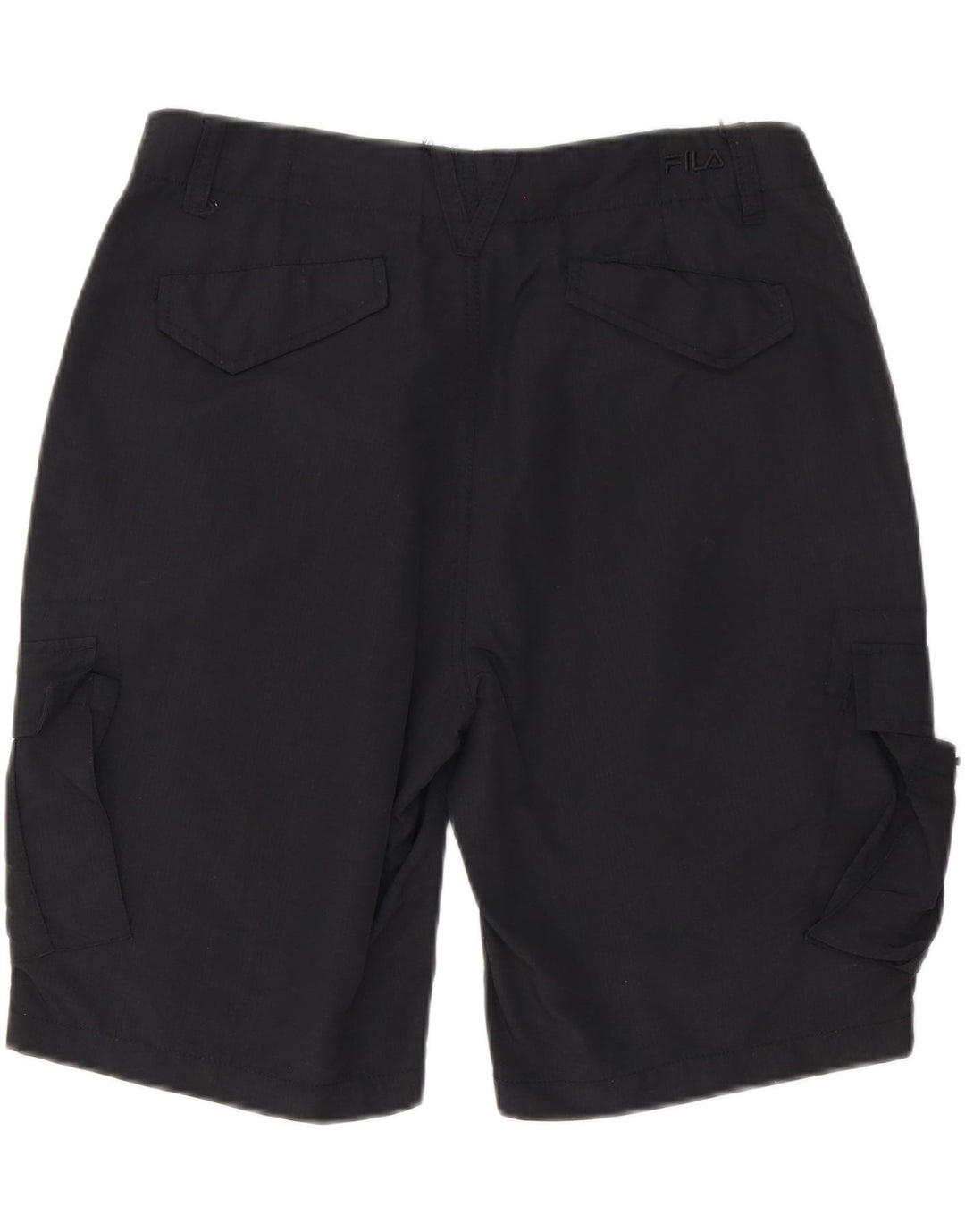 FILA Mens Cargo Shorts Pequeno W32 Poliéster Preto