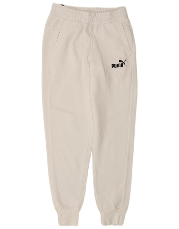 Calça de treino masculina Puma Joggers pequeno branco