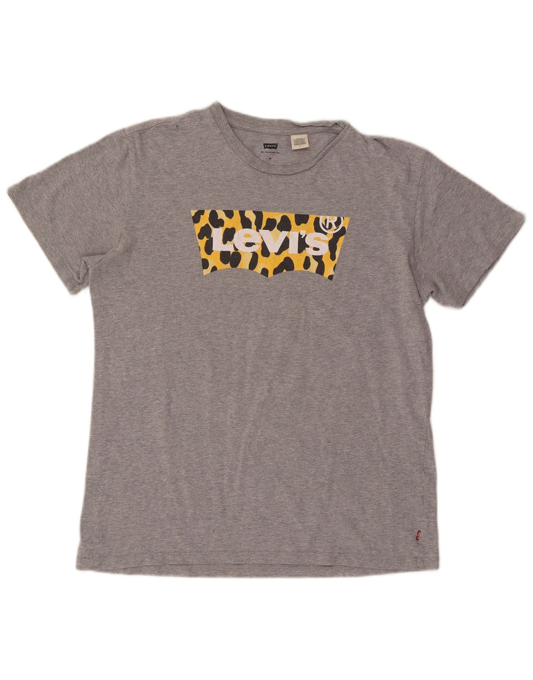 Camiseta feminina gráfica LEVI'S com estampa animal cinza médio