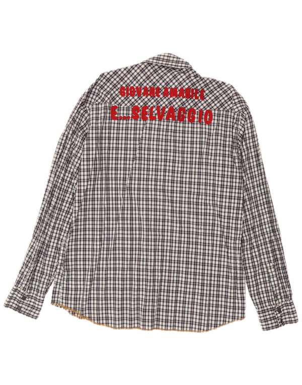 Camisa gráfica masculina Scotch & Soda 2XL algodão xadrez preto