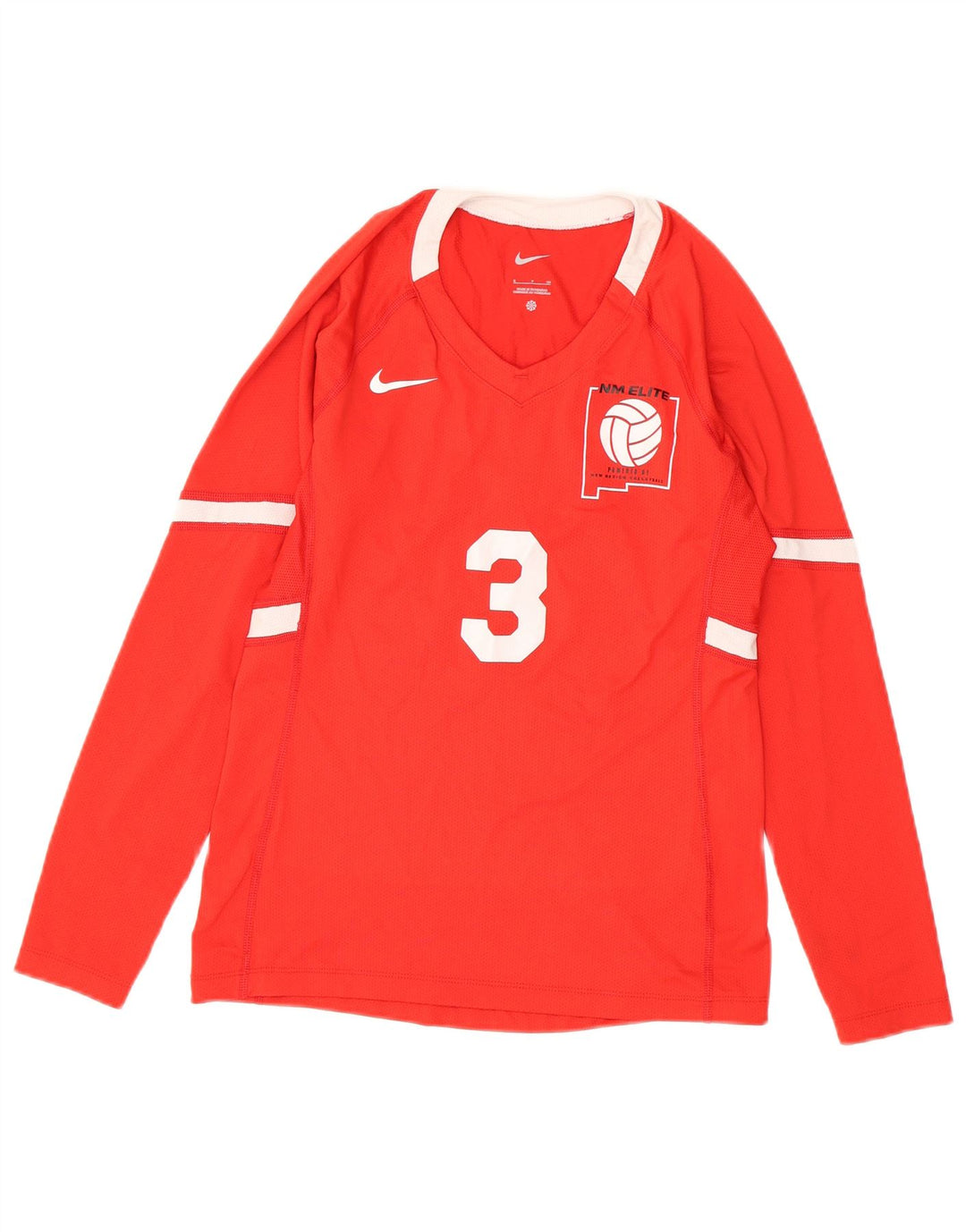 Top gráfico masculino Nike manga comprida pequeno poliéster vermelho