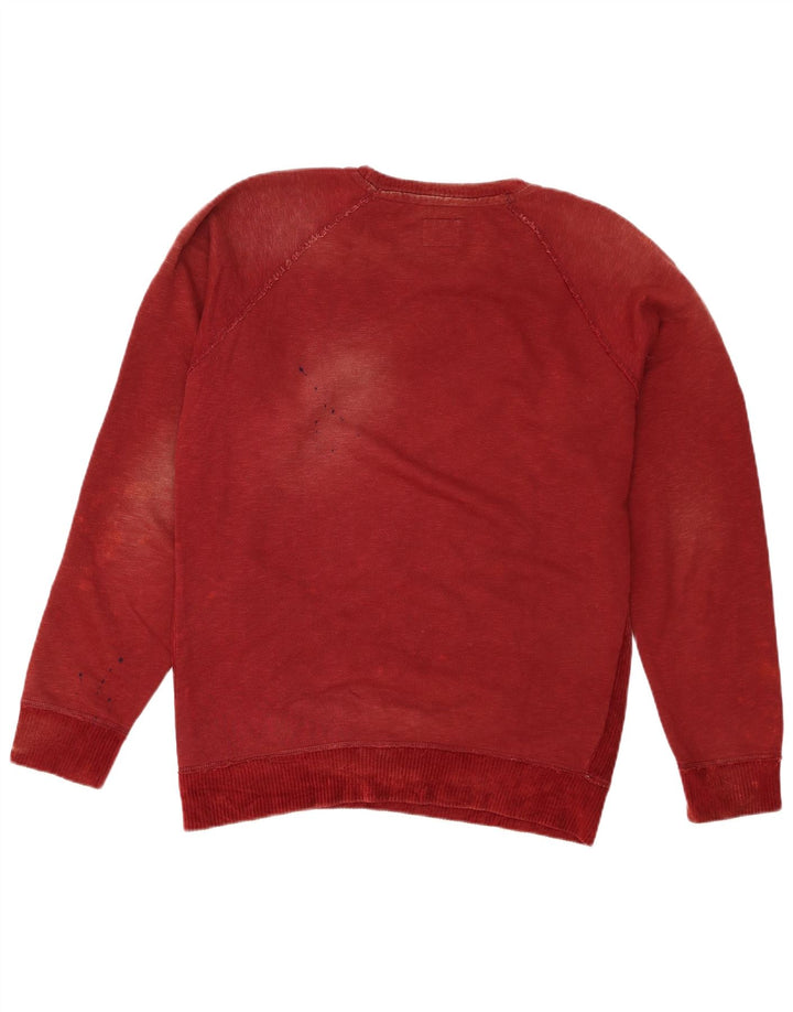 Moletom masculino Diesel Jumper grande algodão Borgonha