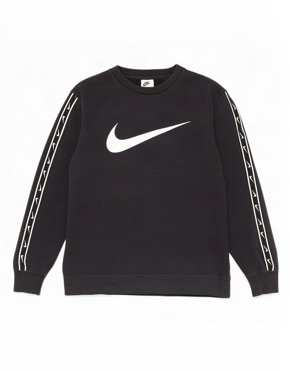 Nike masculino gráfico moletom jumper médio algodão preto