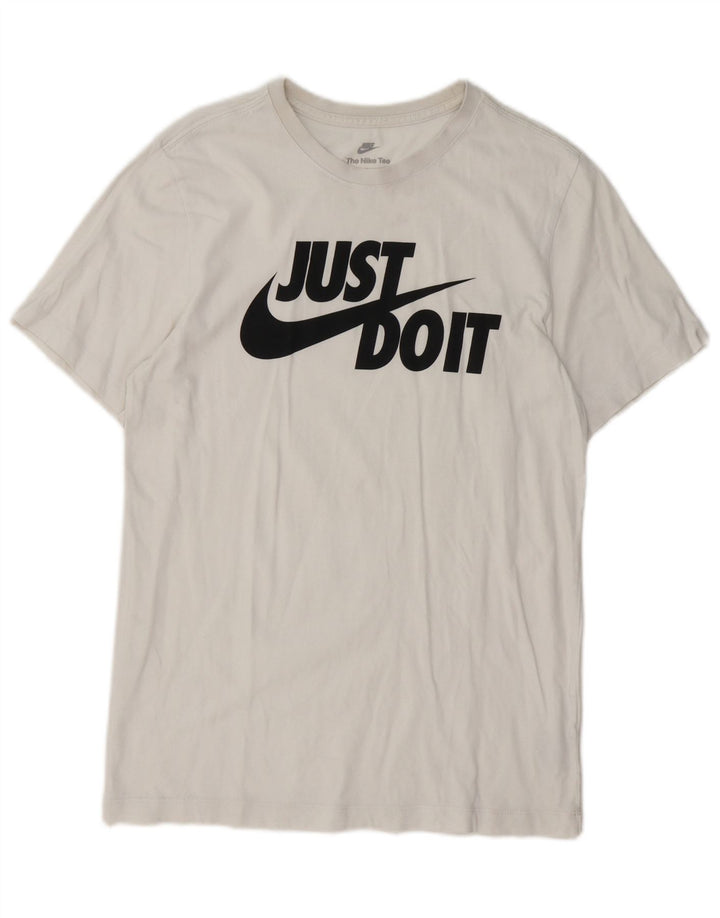 Camiseta Nike masculina gráfica top pequeno algodão branco