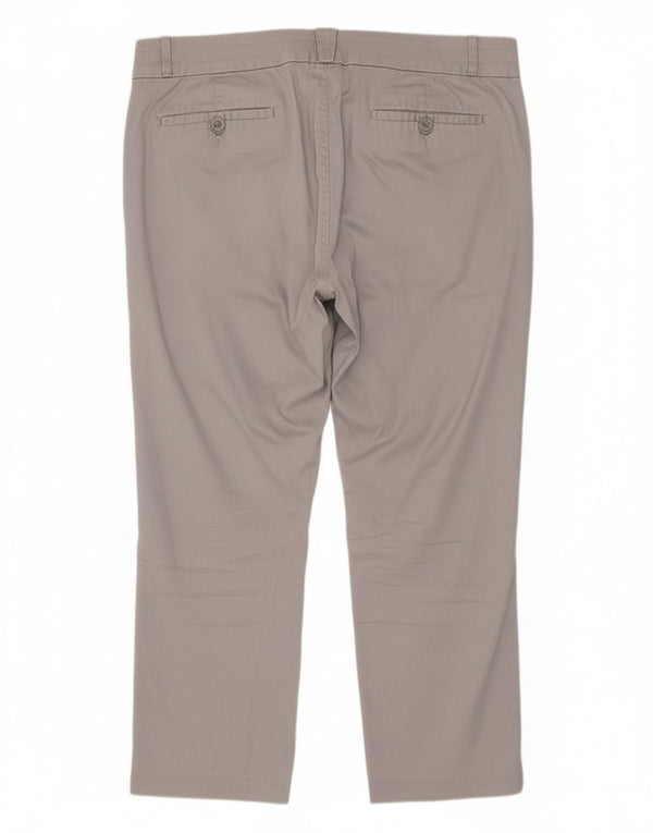 Calça feminina Lee Slender Secret Capri US 14 XL W36 L22 algodão cinza