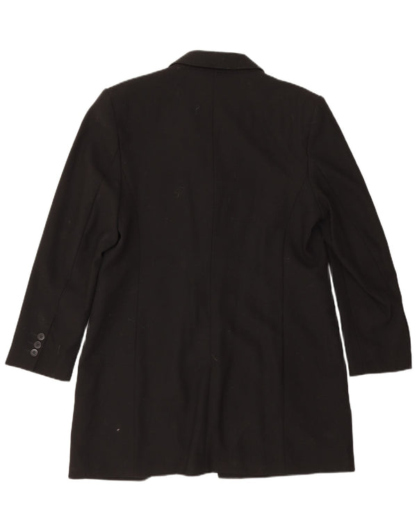 Sobretudo feminino Marks & Spencer Reino Unido 16 grande lã preta nova