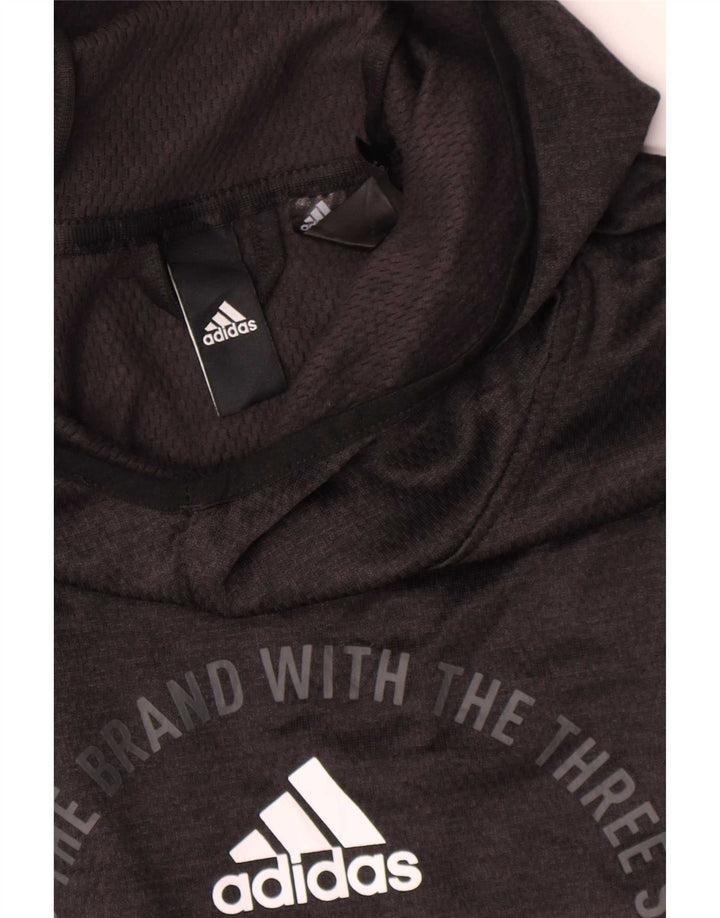 Adidas Mens Climawarm Graphic Hoodie Jumper Médio Preto Poliéster