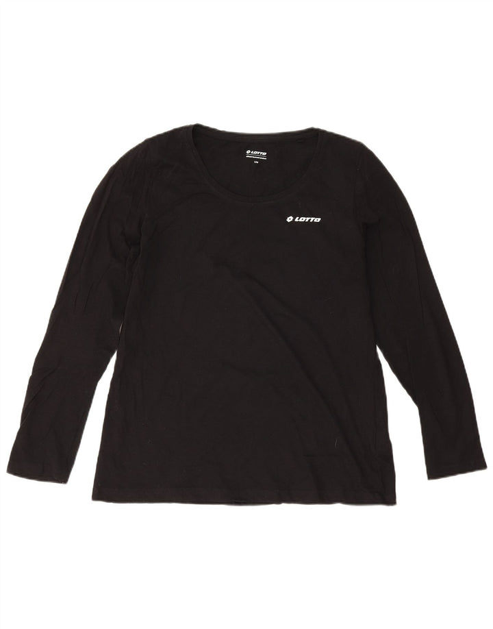 Lotto feminino oversized manga comprida Reino Unido 10 pequeno algodão preto