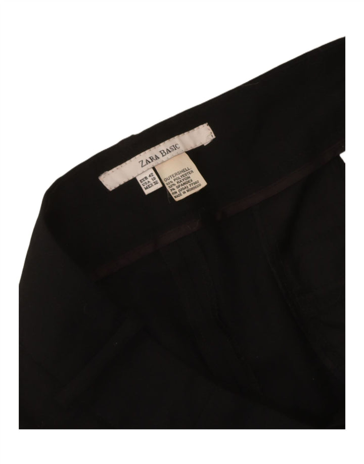 Zara Calça Chino Feminina Slim EU 42 Grande W32 L30 Poliéster Preto