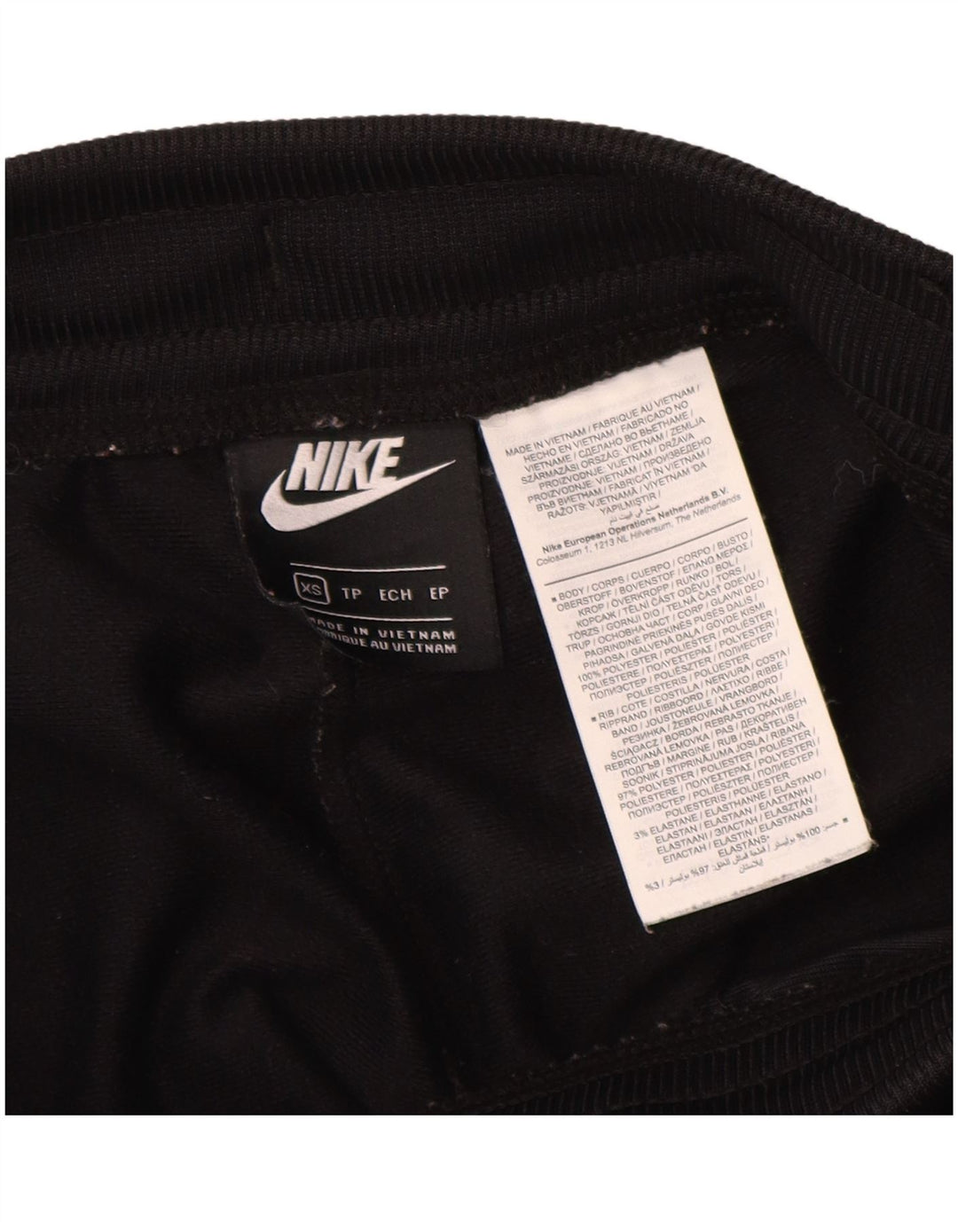 Calça de treino feminina Nike UK 6 XS poliéster preto