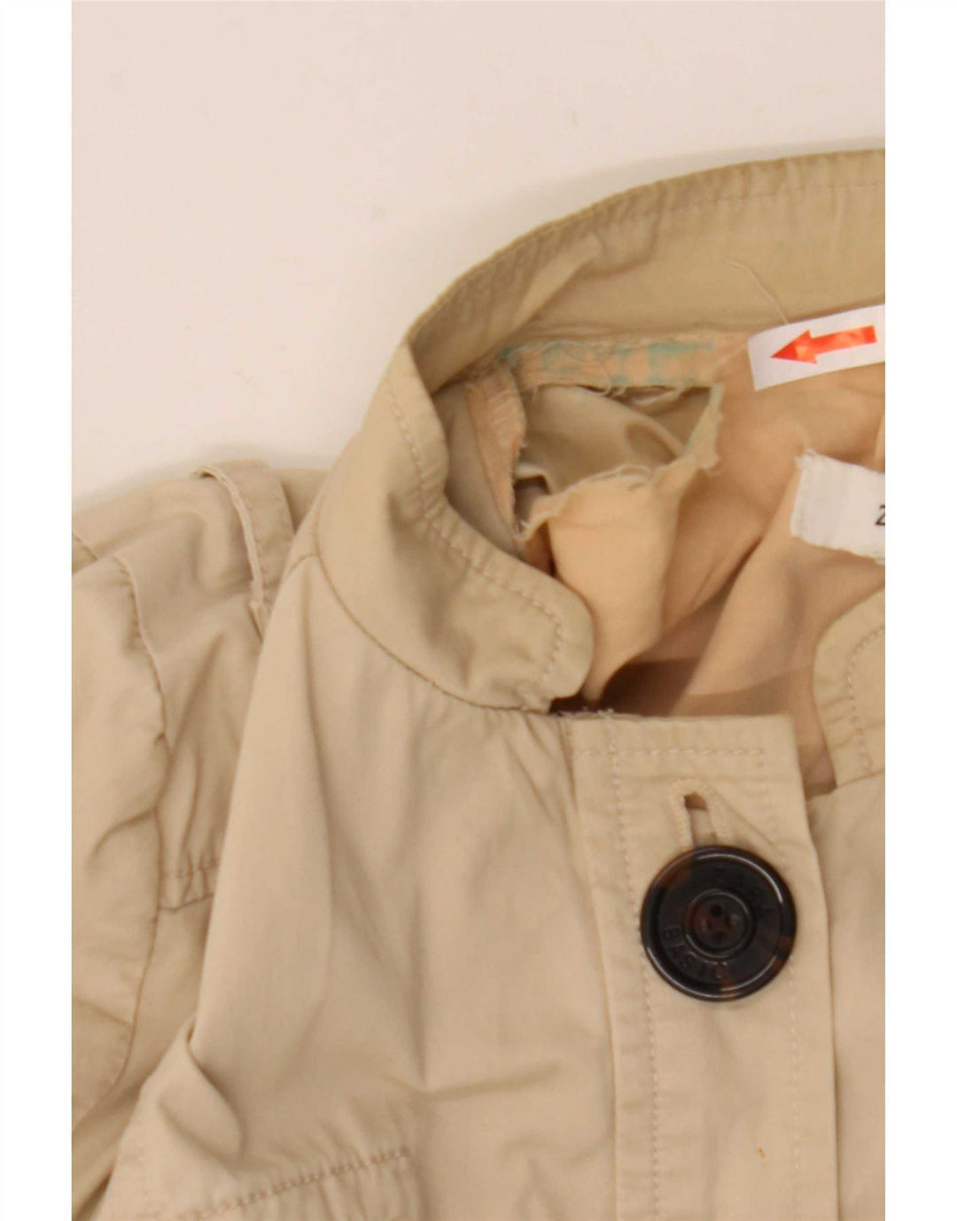 Jaqueta utilitária feminina Zara UK 14 médio bege