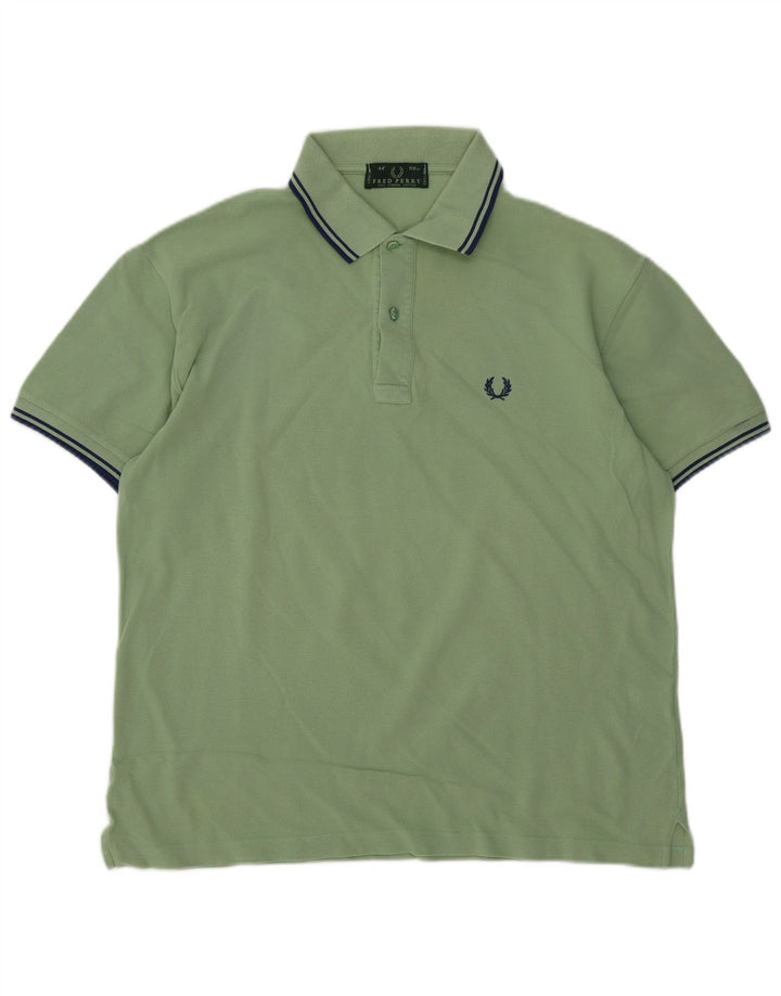 Camisa polo masculina Fred Perry algodão verde médio