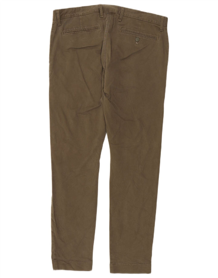 J. CREW Calça Chino Masculina Slim W33 L30 Algodão Cáqui