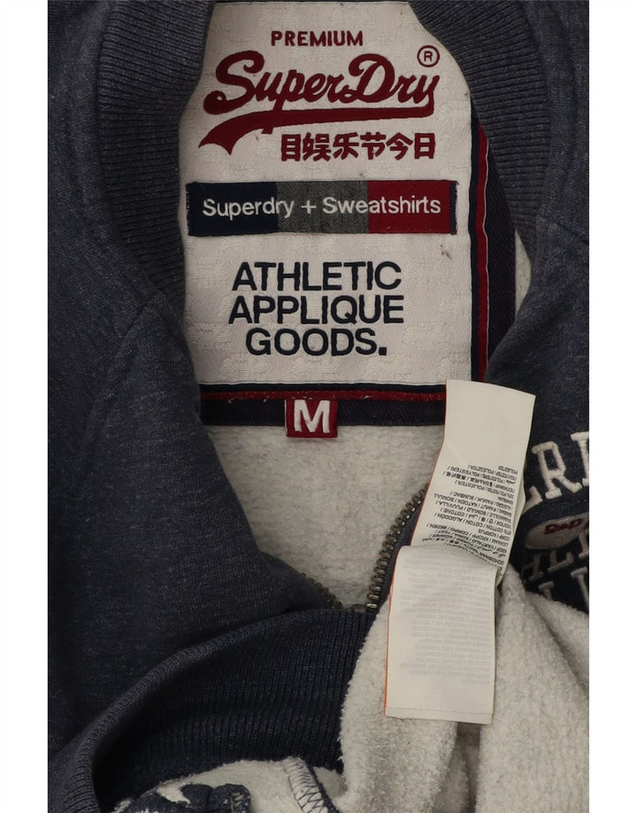 Superdry Mens Graphic Tracksuit Top Jacket Médio Azul Marinho Salpicado de Algodão