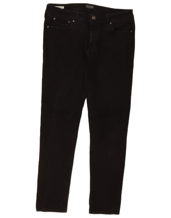 Jack & Jones Masculino Liam Skinny Jeans W34 L32 Algodão Preto