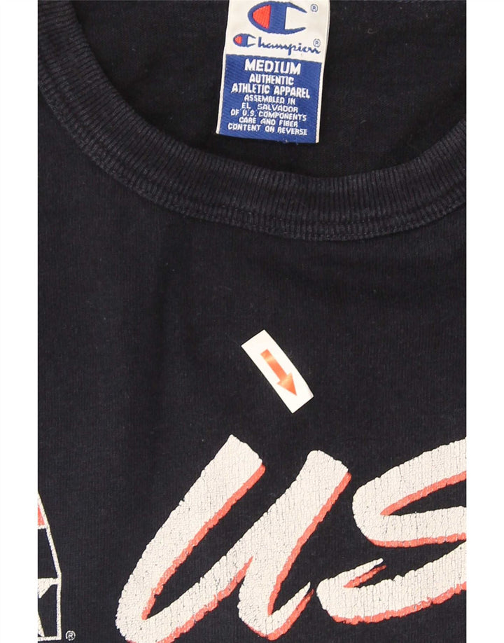 Camiseta masculina Champion Graphic Top Médio Algodão Azul Marinho