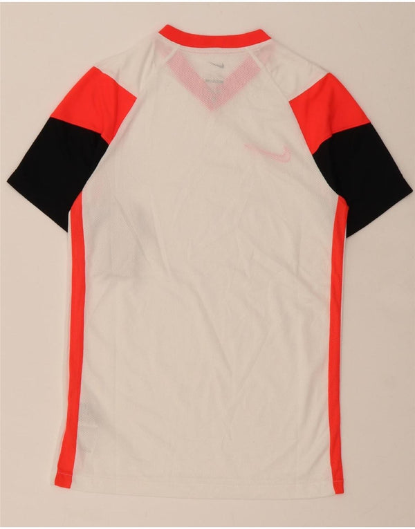 Camiseta Nike Masculina Dri Fit Slim Fit Top Pequeno Branco Colourblock Poliéster