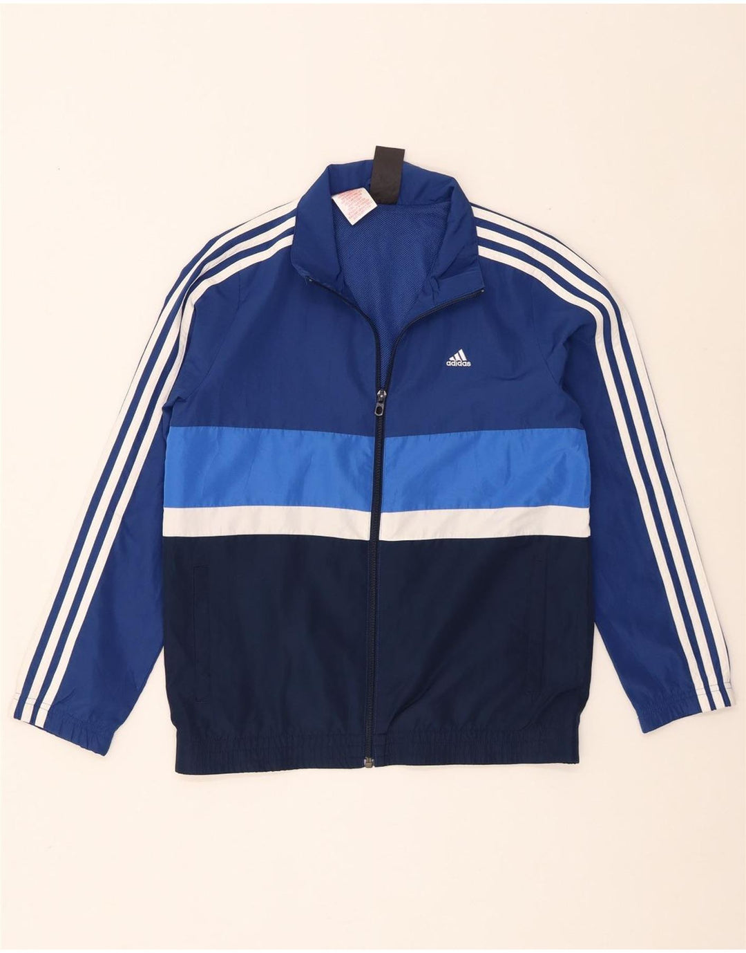 Jaqueta Adidas Meninos Treino Top 11-12 Anos Azul Colorblock Poliéster