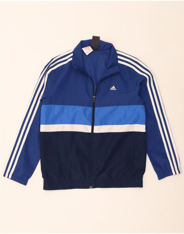 Jaqueta Adidas Meninos Treino Top 11-12 Anos Azul Colorblock Poliéster