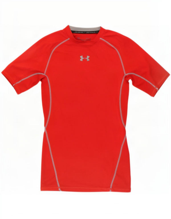 Under Armour Mens Compression T-Shirt Top Pequeno Vermelho