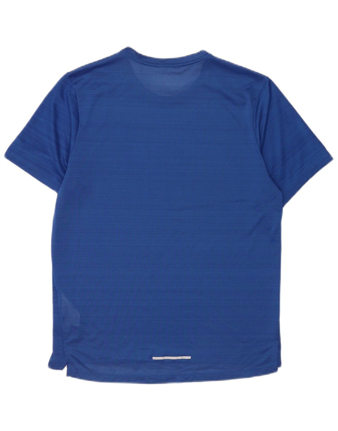 Nike Mens Dri Fit Camiseta Top Médio Azul Listrado Poliéster