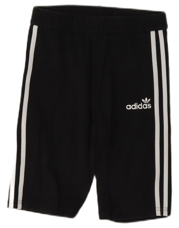 Shorts esportivos femininos Adidas UK 10 pequeno algodão preto