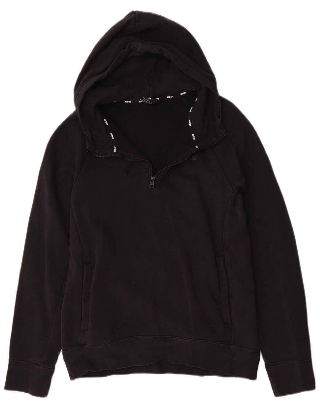Suéter Nike masculino com capuz e zíper, pequeno, preto, algodão