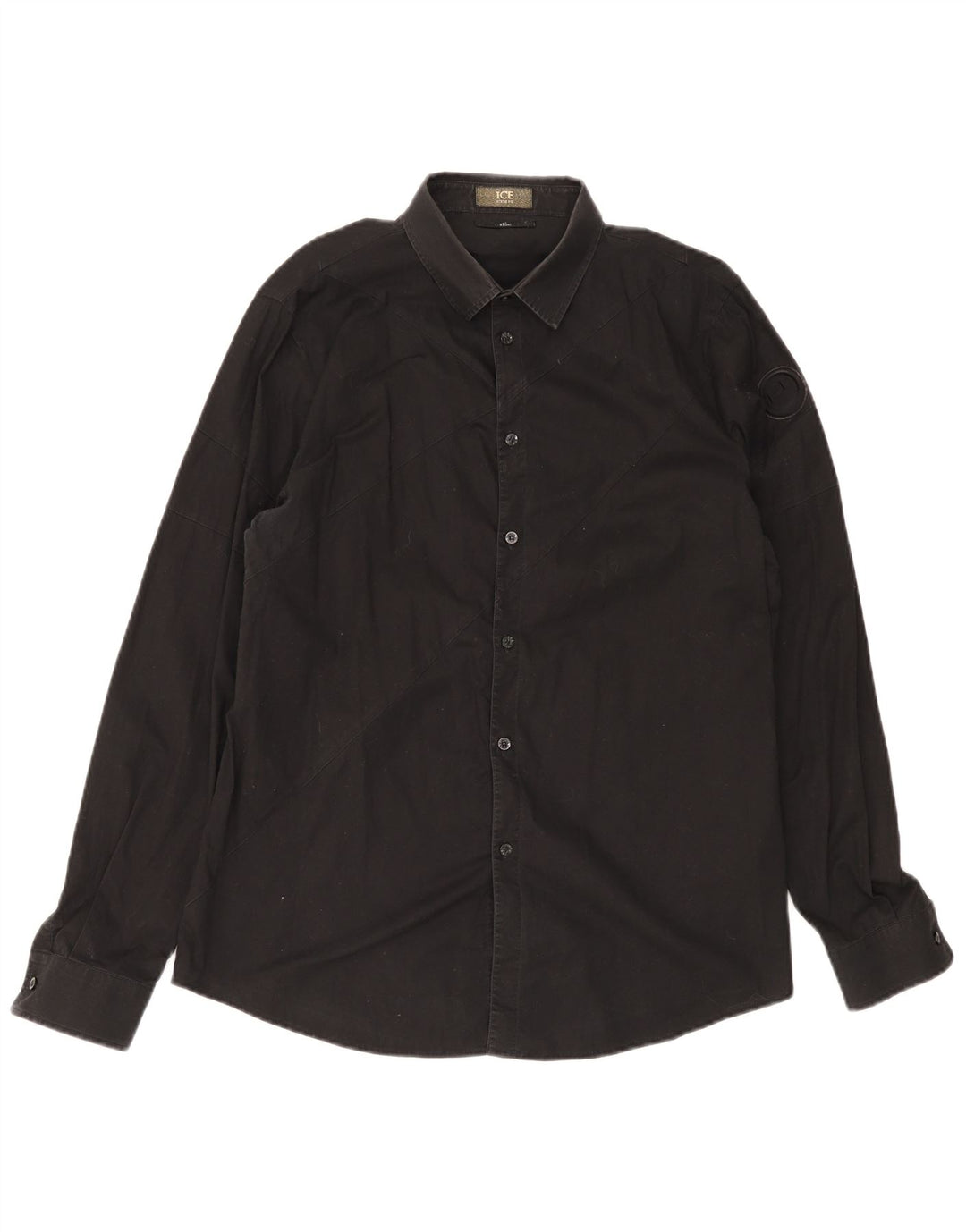 Camisa masculina Iceberg Slim Fit XL algodão preto