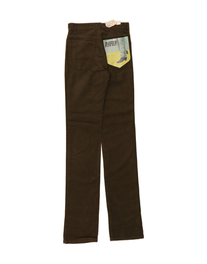 RIFLE Womens Straight Casual Trousers W26 L36 Khaki Cotton Vintage Rifle and Second-Hand Rifle from Messina Hembry 