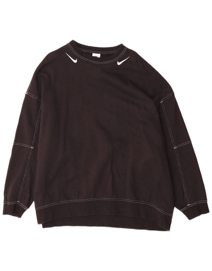 Moletom Nike masculino gráfico oversized jumper médio algodão preto