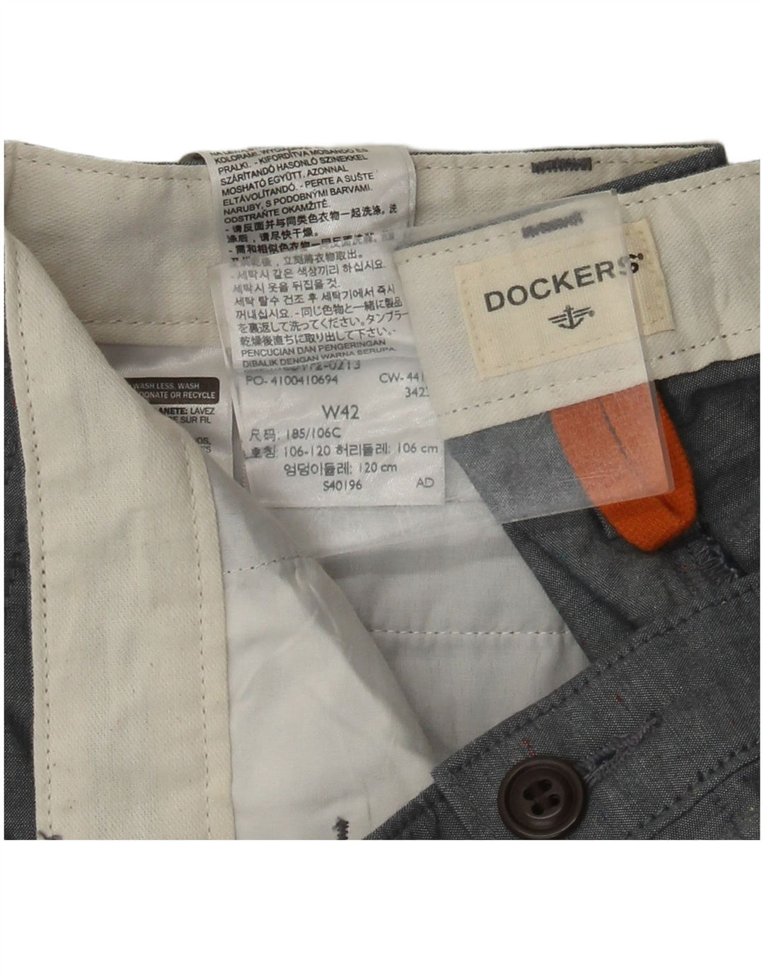 Dockers Mens Chino Shorts W42 2XL Algodão Azul
