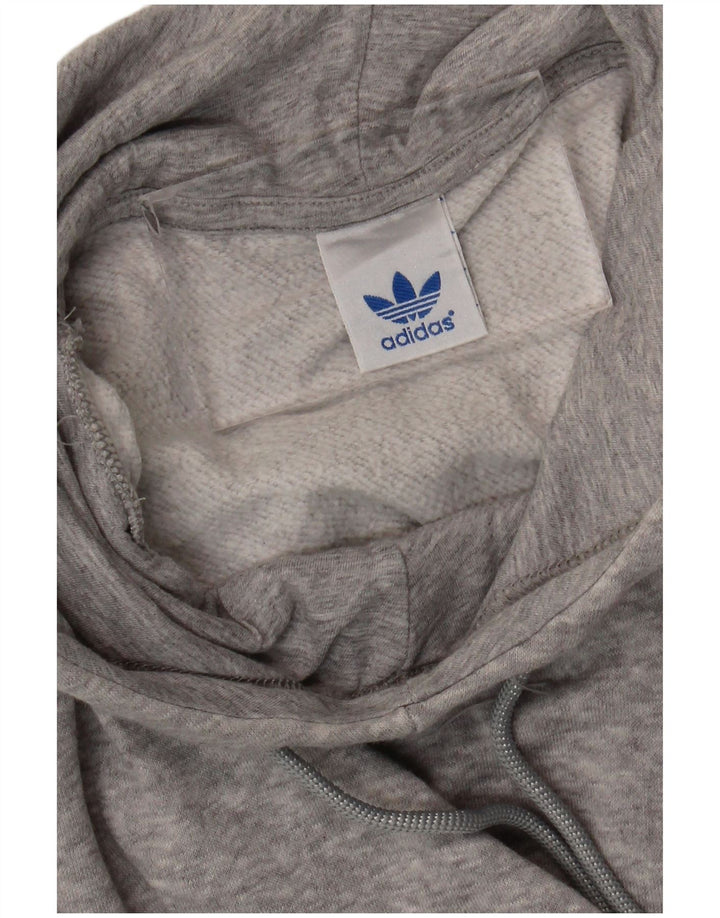 Jumper com capuz feminino Adidas UK 14 cinza médio
