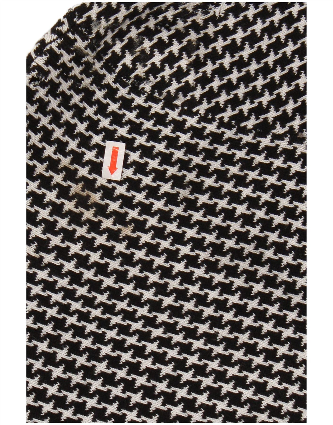 Jaqueta blazer feminina de malha com 3 botões CHAPS Reino Unido 12 médio preto Houndstooth