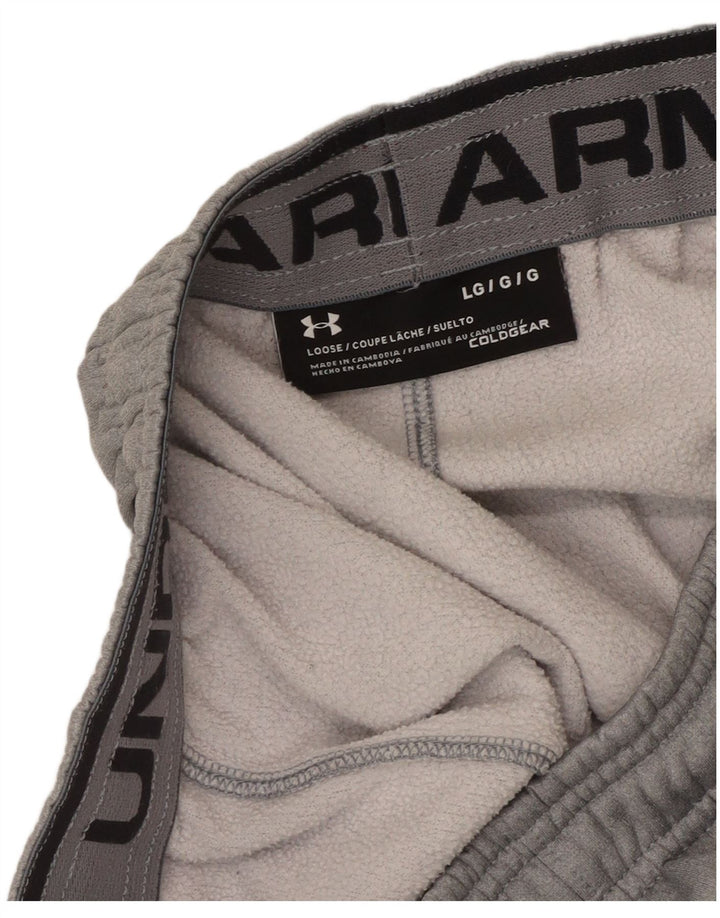 Calça de treino masculina Under Armour Cold Gear joggers grande cinza