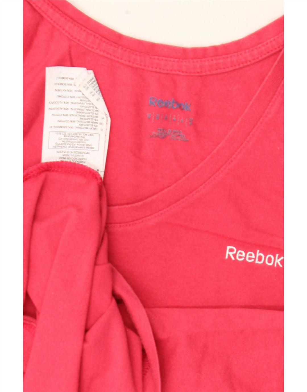 Reebok Womens Vest Top UK 12 Médio Algodão Rosa