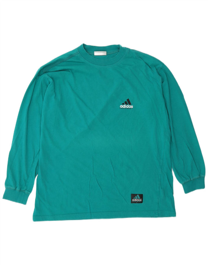 Adidas Mens Top Manga Longa UK 44/46 Grande Azul