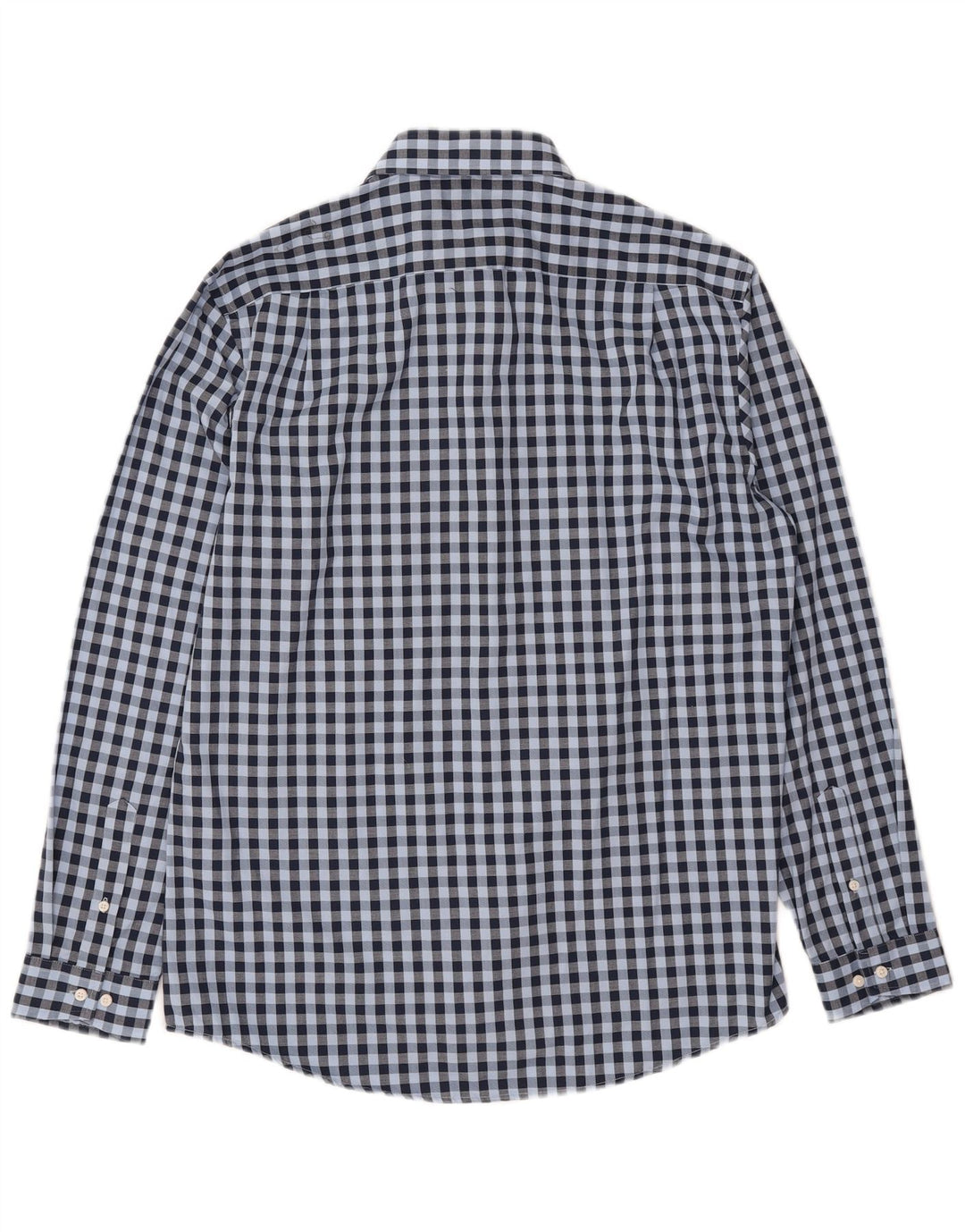 Camisa masculina Ben Sherman tamanho 16 1/2 grande algodão guingão azul