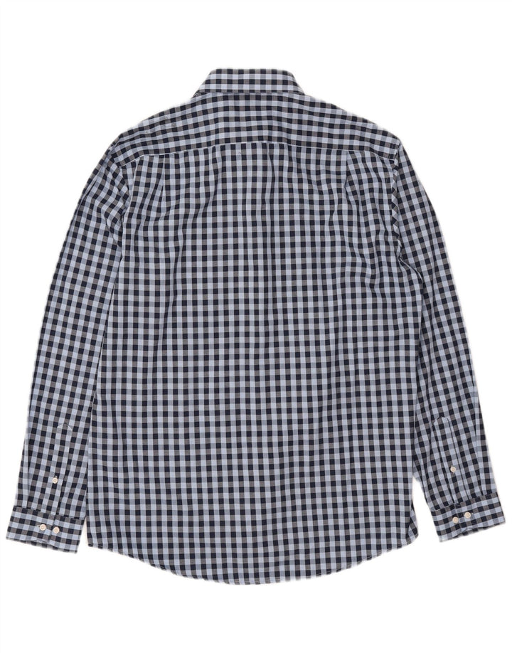 Camisa masculina Ben Sherman tamanho 16 1/2 grande algodão guingão azul