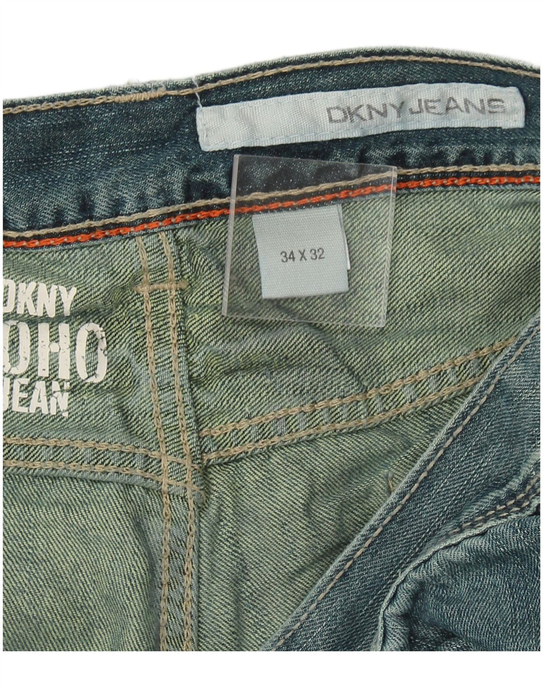 DKNY Masculino Soho Straight Jeans W34 L32 Azul Algodão