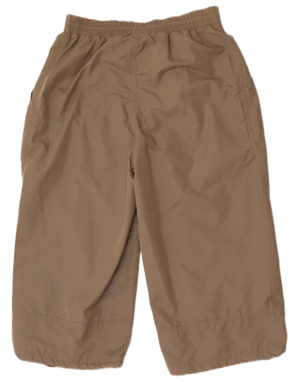 Calça de treino Reebok masculina Capri pequena caqui nylon